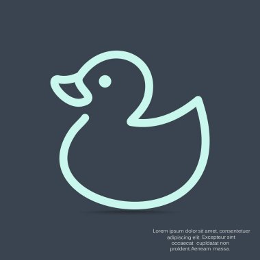 Basit oyuncak ördek simgesi