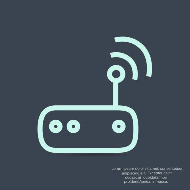 yönlendirici basit simgesi