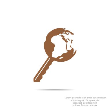 Dünya web simgesi anahtarı