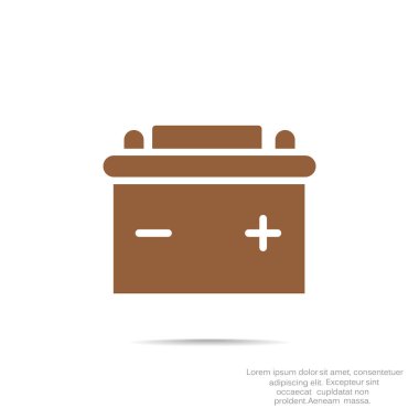 Basit araba pil web simgesi