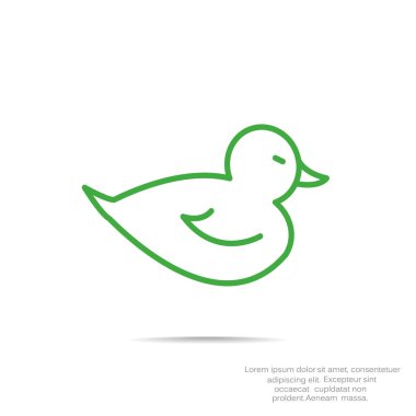 Basit oyuncak ördek simgesi