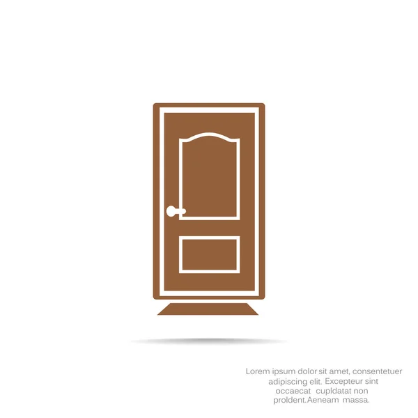 Εικονίδιο επίπεδη πόρτα — Διανυσματικό Αρχείο