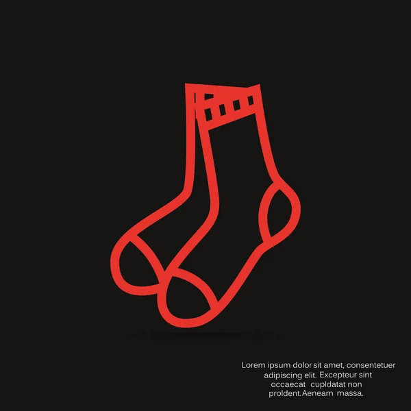 Socken Web-Symbol — Stockvektor