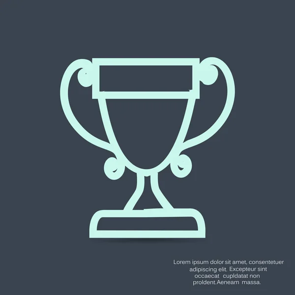 Trofeo taza icono — Vector de stock