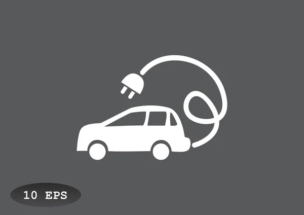 Electricidad coche icono web simple — Vector de stock