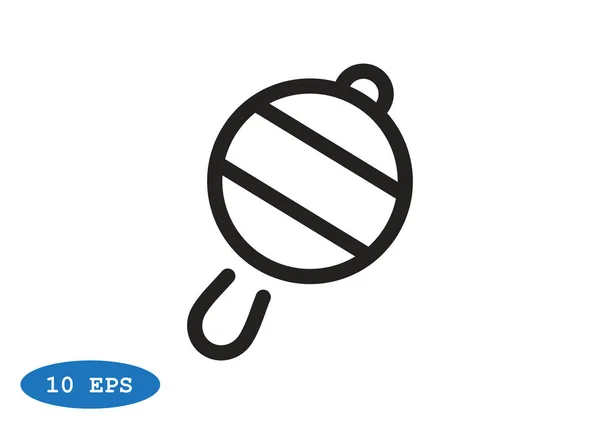 Простая икона детского погремушки — стоковый вектор