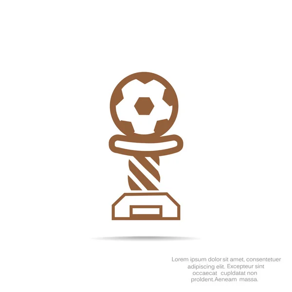 Icono de copa de fútbol — Vector de stock