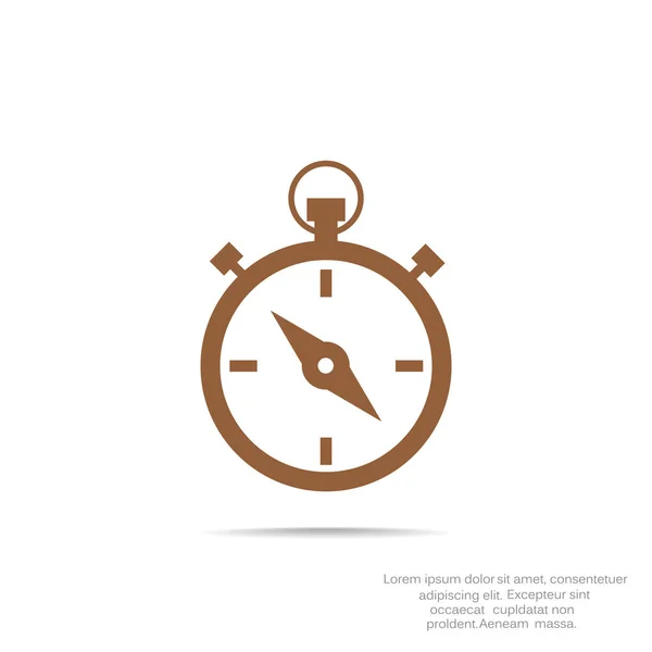 Ikona plochých hodin — Stockový vektor