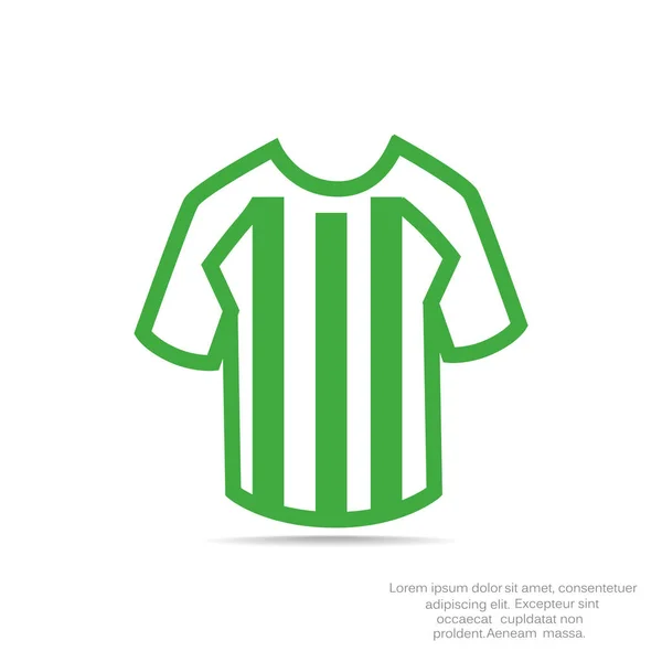 Voetbal T-shirt pictogram — Stockvector