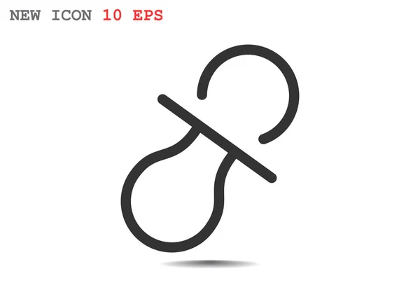 Fopspeen web pictogram — Stockvector