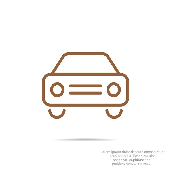 Carro ícone simples — Vetor de Stock