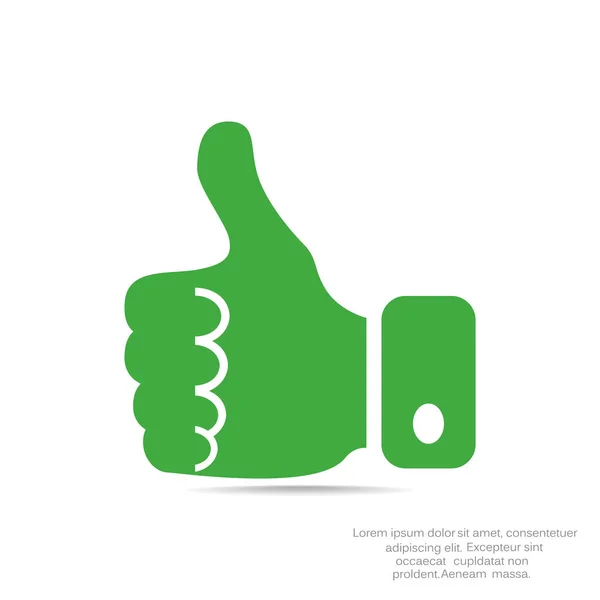 Thumb up simple icon — Stock Vector