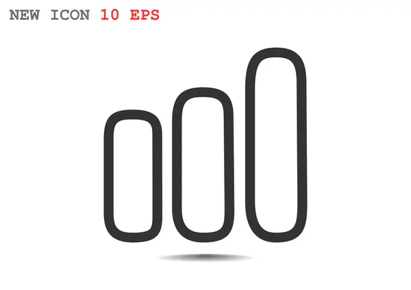 Staafdiagram pictogram — Stockvector