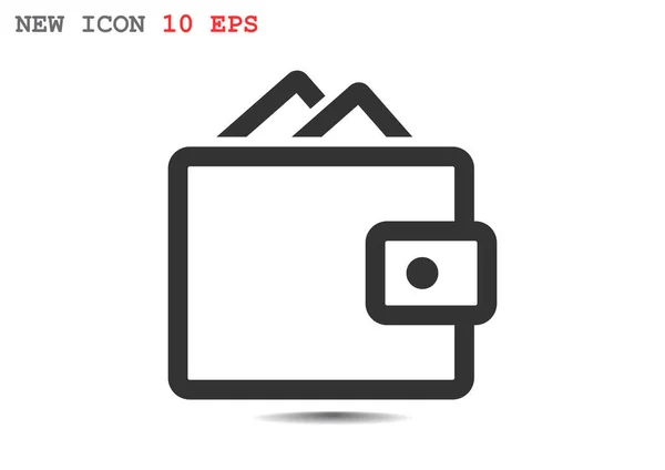 Portemonnee web pictogram — Stockvector