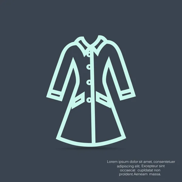Simple web line coat icon — Stock Vector