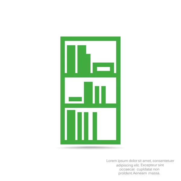 Icône simple bibliothèque — Image vectorielle