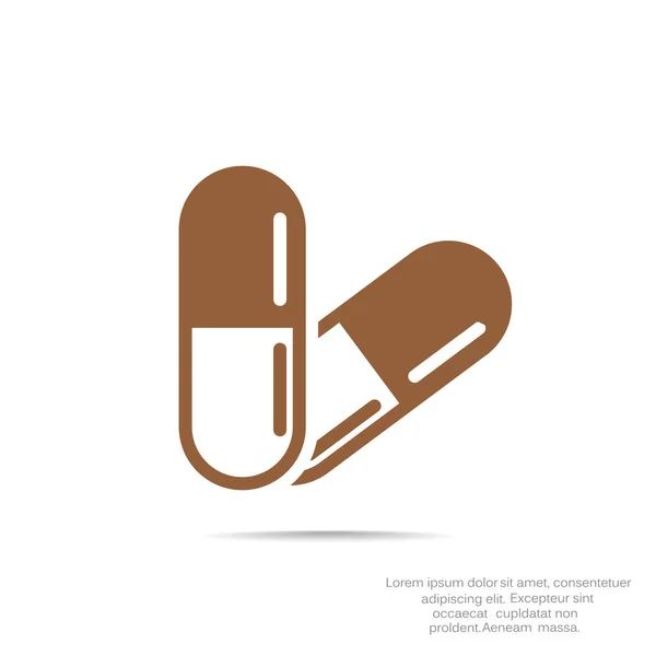 Icono de pastillas y cápsulas — Archivo Imágenes Vectoriales