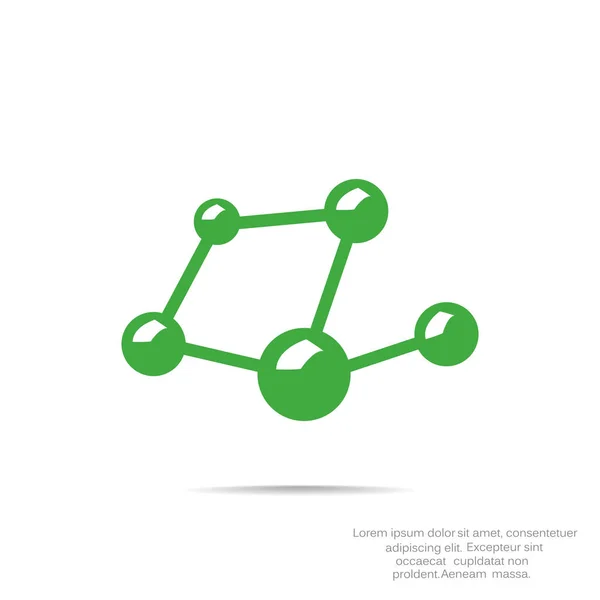 Icono web compuesto molecular — Archivo Imágenes Vectoriales