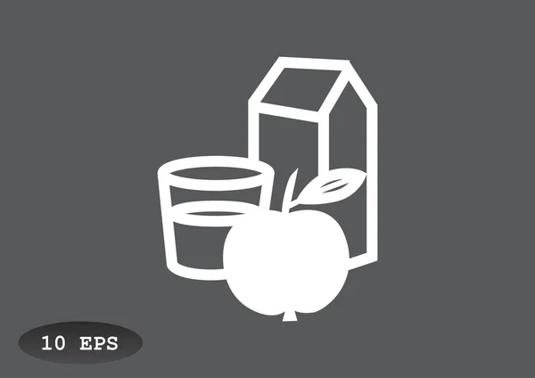 Szklankę mleka z apple — Wektor stockowy