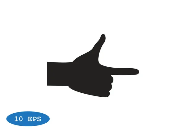 Hand pointing with straight finger — Stock Vector