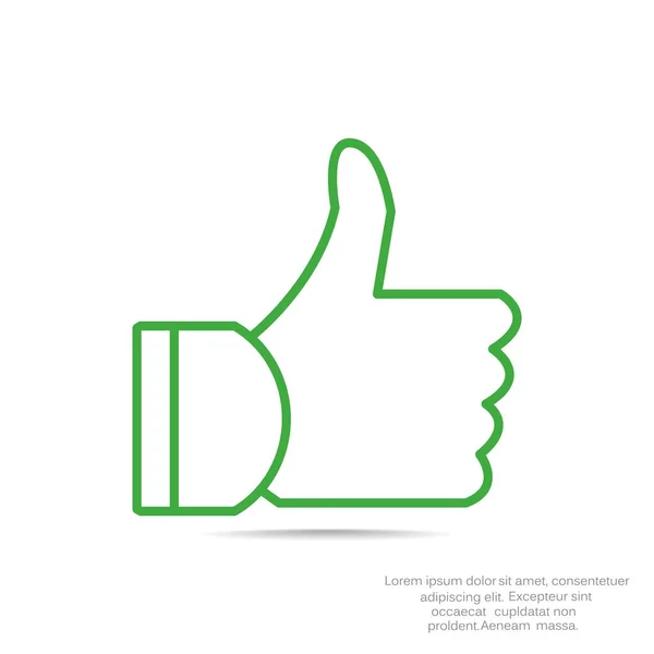 Thumb up simple icon — Stock Vector