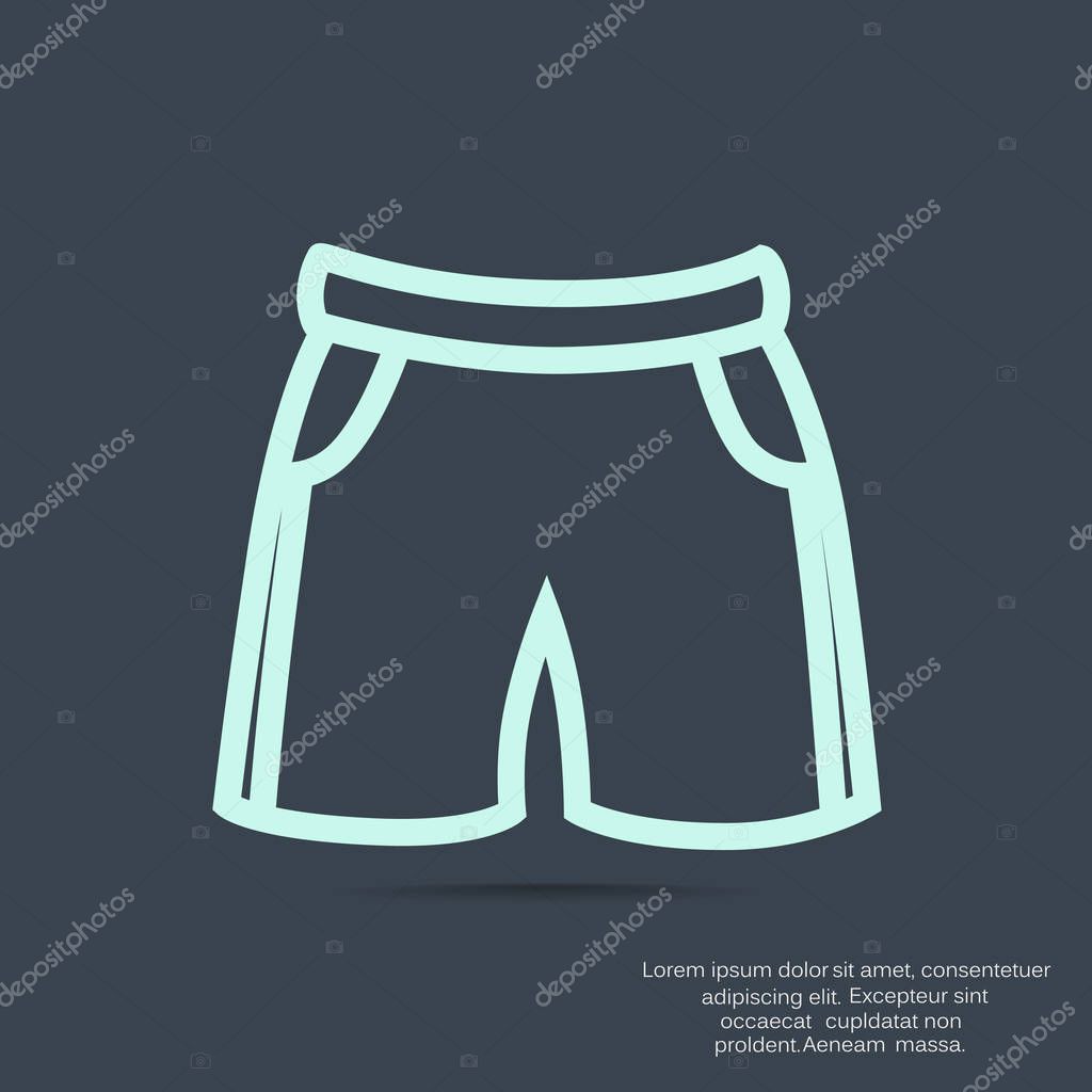 Shorts flat icon, vector illustration