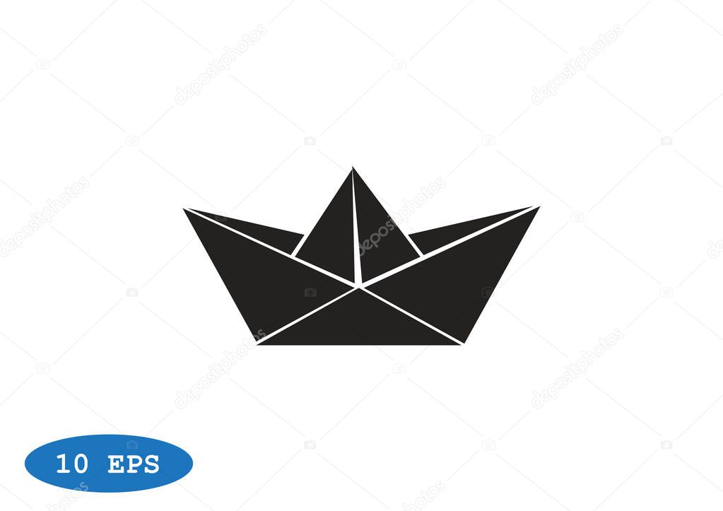 Paper ship simple web icon