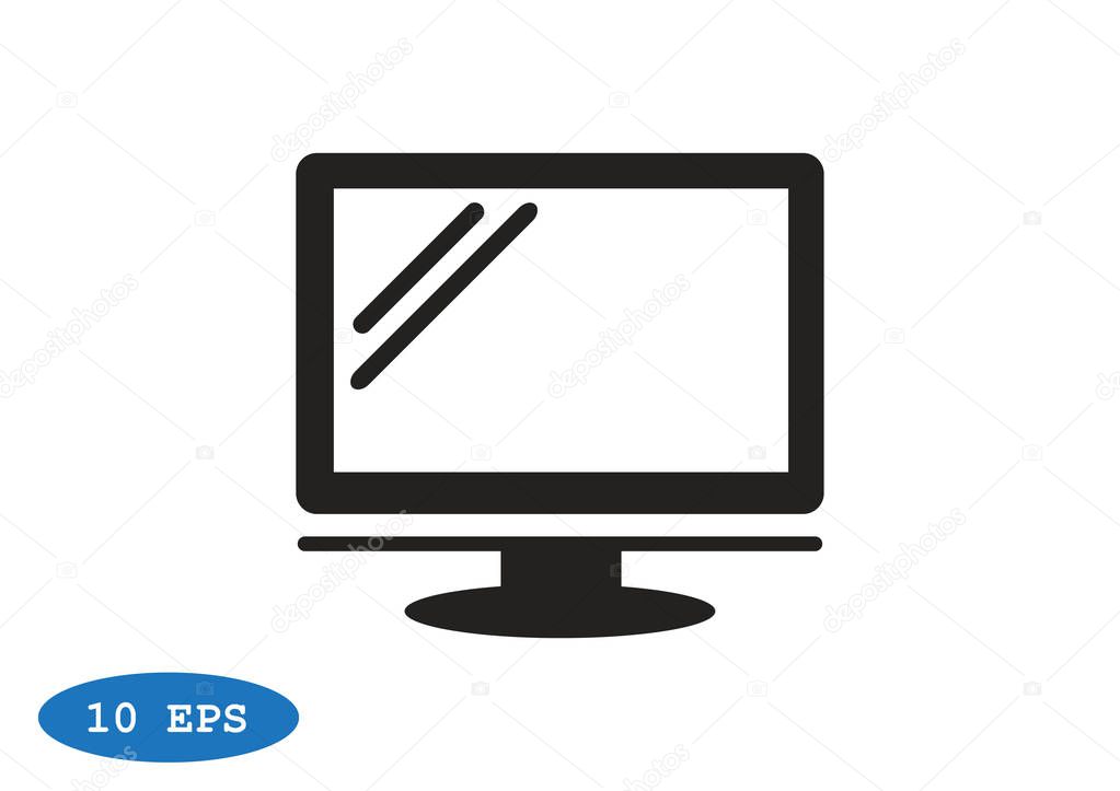 Blank monitor screen web icon