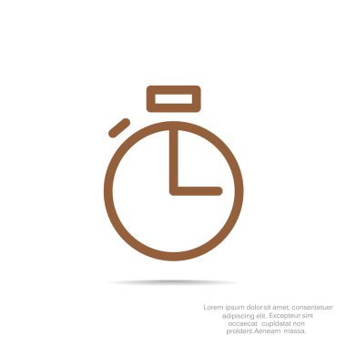 Stopwatch Düz Simgesi