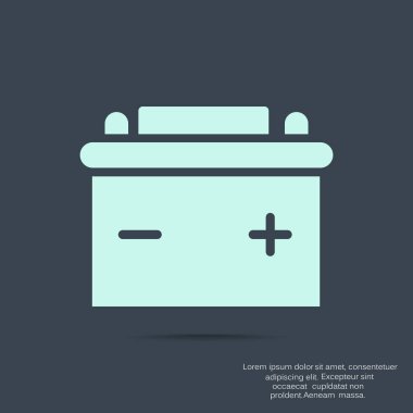 Basit araba pil web simgesi