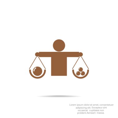 İnsan ölçekler basit web simgesi