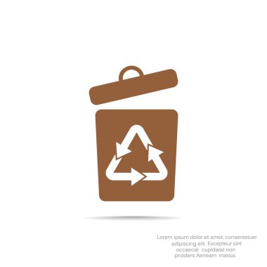 Atık geri dönüşüm sembolü ile okları