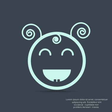 Mutlu bir çocuk yüzü doodle