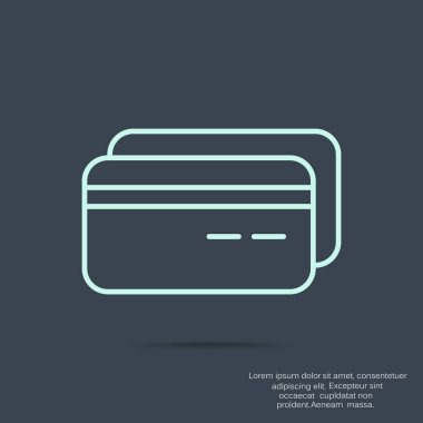 Plastik kart basit web simgesi