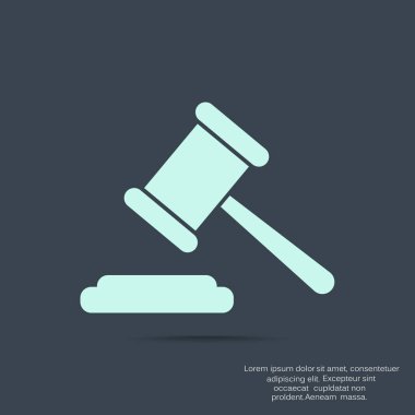 Açık artırma çekiç basit web simgesi