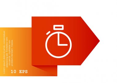 Stopwatch Düz Simgesi