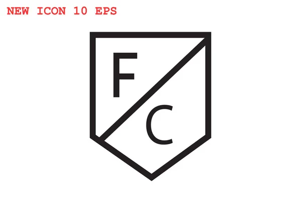 Fotboll emblem ikonen — Stock vektor