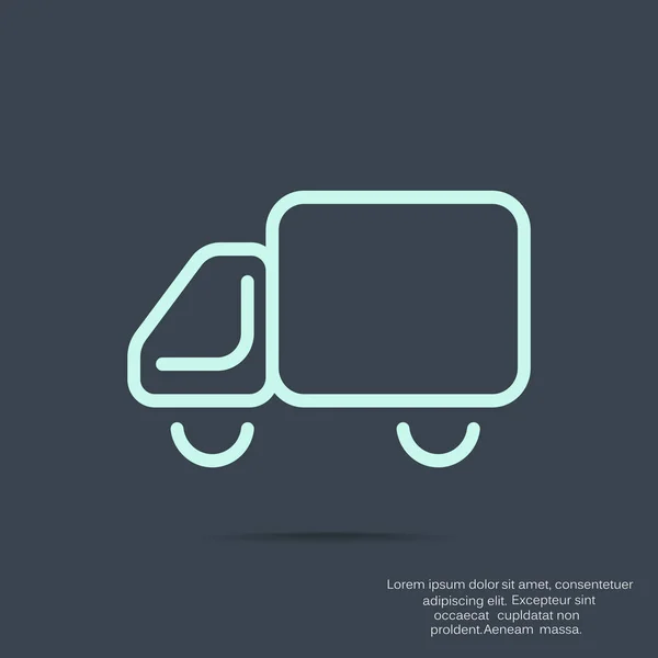 Sevkiyat teslimat kamyonu web simgesi — Stok Vektör