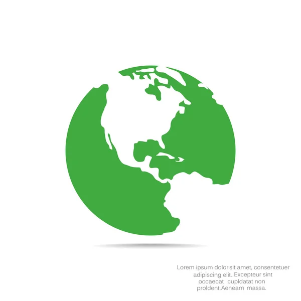 Icône web Planète Terre — Image vectorielle