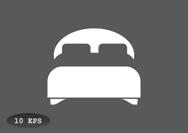 Double bed web icon — Stock Vector