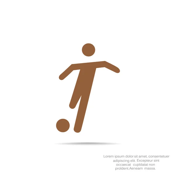 Silhouette de joueur de football — Image vectorielle