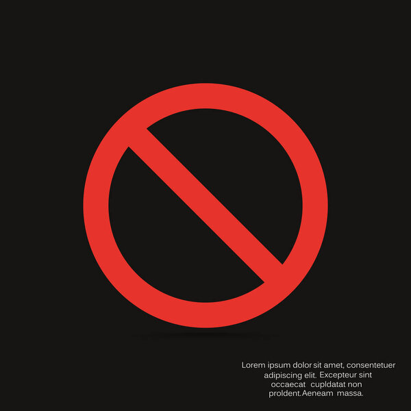 Prohibition sign web icon