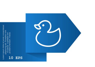 Oyuncak ördek yavrusu anahat web simgesi