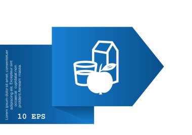 Bir bardak süt ile elma 