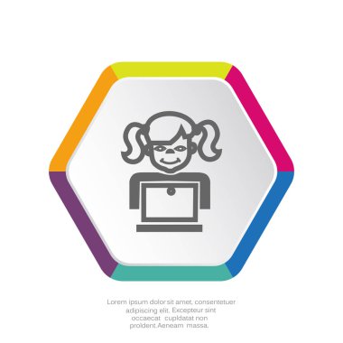 liseli kız ile laptop