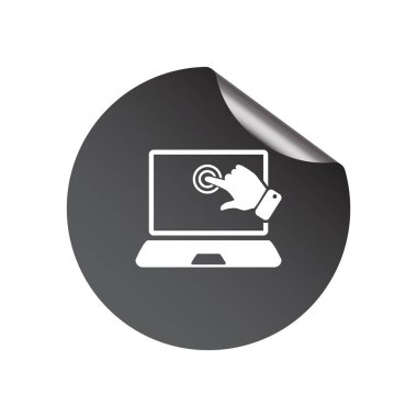 Dokunmatik ekranda dizüstü web simgesi