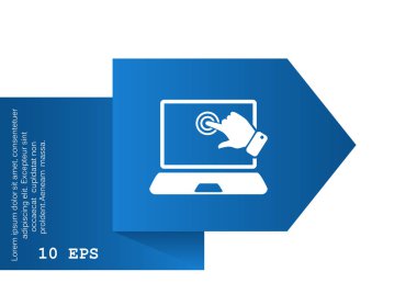 Dokunmatik ekranda dizüstü web simgesi