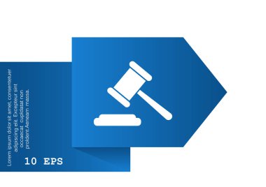 Açık artırma çekiç basit web simgesi