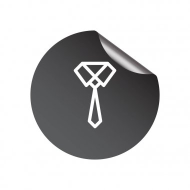 Düğümlü kravat basit web simgesi