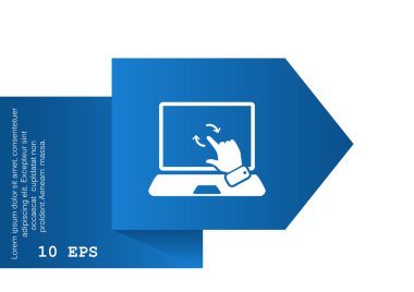 Dokunmatik ekranda dizüstü web simgesi